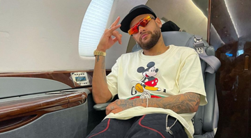 Neymar em seu avião particular - Reprodução/Instagram