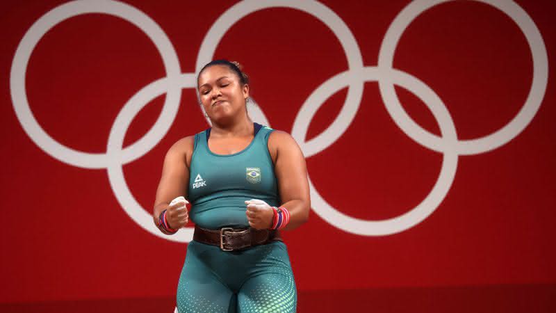 No levantamento de peso, Jaqueline Ferreira teve boa atuação nas Olimpíadas - GettyImages