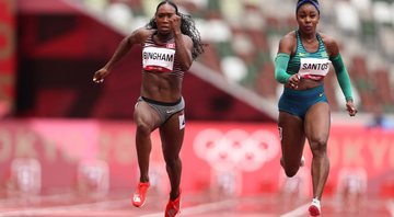 Nas Olimpíadas, Rosângela Santos disputou a prova dos 100m rasos no Atletismo - GettyImages