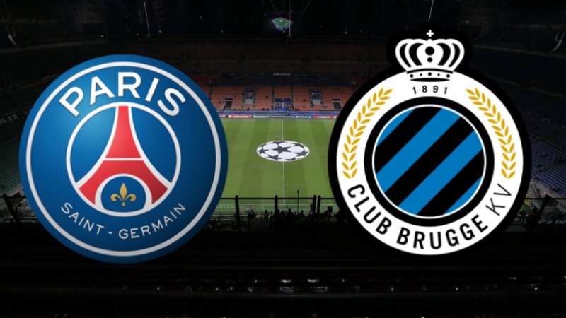 Emblemas de PSG e Brugge - Getty Images / Divulgação
