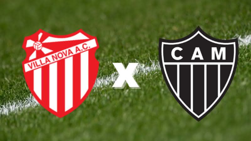 Emblemas de Villa Nova e Atlético-MG - Getty Images / Divulgação