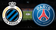 Emblemas de Brugge e PSG - Getty Images / Divulgação