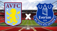 Emblemas de Aston Villa e Everton - Getty Images / Divulgação