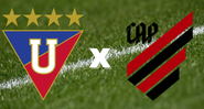 Emblemas de LDU e Athletico - Getty Images / Divulgação