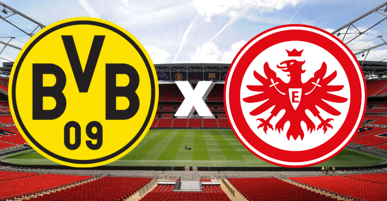 Emblemas de Borussia Dortmund e Frankfurt - Getty Images / Divulgação
