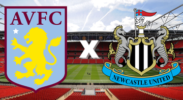 Emblemas de Aston Villa e Newcastle - Getty Images / Divulgação