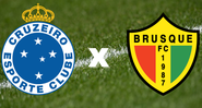 Emblemas de Cruzeiro e Brusque - Getty Images / Divulgação