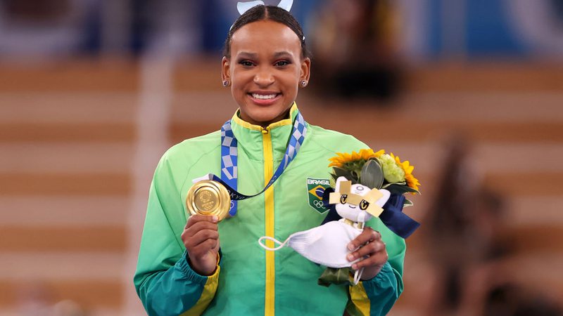 Rebeca Andrade abriu o jogo sobre medalha de ouro para o Brasil nas Olimpíadas - GettyImages