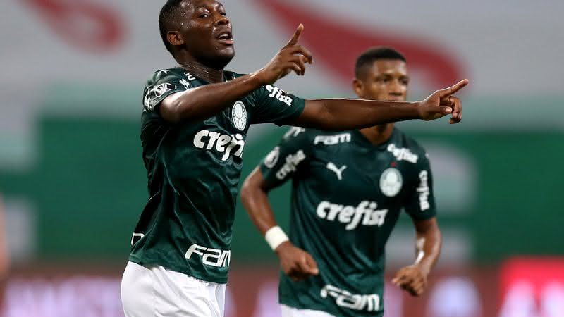 Patrick de Paula comemorando gol pelo Palmeiras - Getty Images