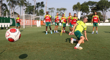Jogadores do Palmeiras durante treino antes do Mundial - Cesar Greco/Palmeiras/Flickr