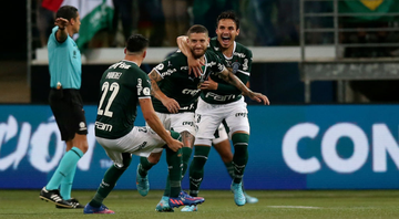 Palmeiras comemorando o gol pelo Campeonato Paulista - GettyImages