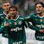 Jogadores do Palmeiras comemorando o gol na Libertadores - GettyImages