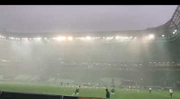 Fortes chuvas atrapalham treino do Palmeiras - Transmissão Twitter