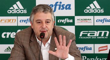 Paulo Nobre, ex-presidente do Palmeiras em entrevista coletiva - Cesar Greco/Palmeiras/Fotos Públicas