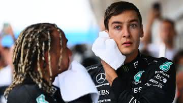 Hamilton e Russell, da Mercedes, estão ansiosos para verem os desempenhos de Ferrari e RBR - GettyImages
