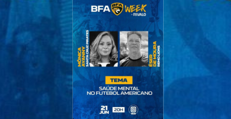 BFA Week debate saúde mental no Futebol Americano nesta terça-feira (21) - Divulgação