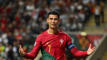 Cristiano Ronaldo não vive sua melhor fase na carreira e foi criticado come eliminaçaõ de Portugal na Nations - GettyImages