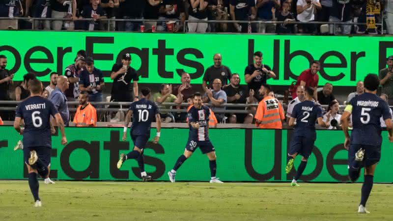 Jogadores do PSG comemorando o gol diante do Nantes na Supercopa da França - GettyImages