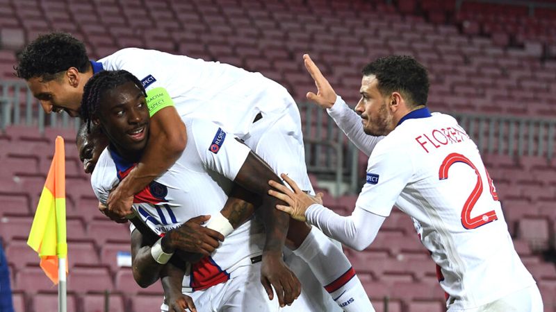 Jogadores do PSG comemorando o gol diante do Clermont pelo Campeonato Francês - GettyImages