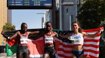Tóquio 2020: Quenianas fazem dobradinha na maratona feminina - GettyImages