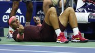 Rafael Nadal cortou o nariz durante a partida no US Open, mas conseguiu a vitória - GettyImages