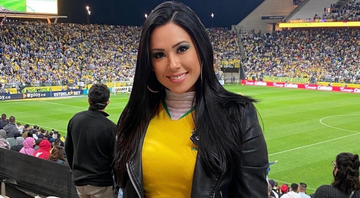 Raquel Freestyle acompanhando o jogo do Brasil - Reprodução/Instagram