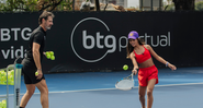 Rayssa Leal se arriscou jogando tênis - Gabriela Batista