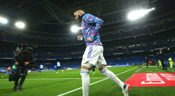 Jogador do Real Madrid entrando em campo pela Champions League - GettyImages