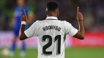 Rodrygo provocou Drake, após o rapper publicar que apostou na vitória do Barcelona contra o Real Madrid - GettyImages