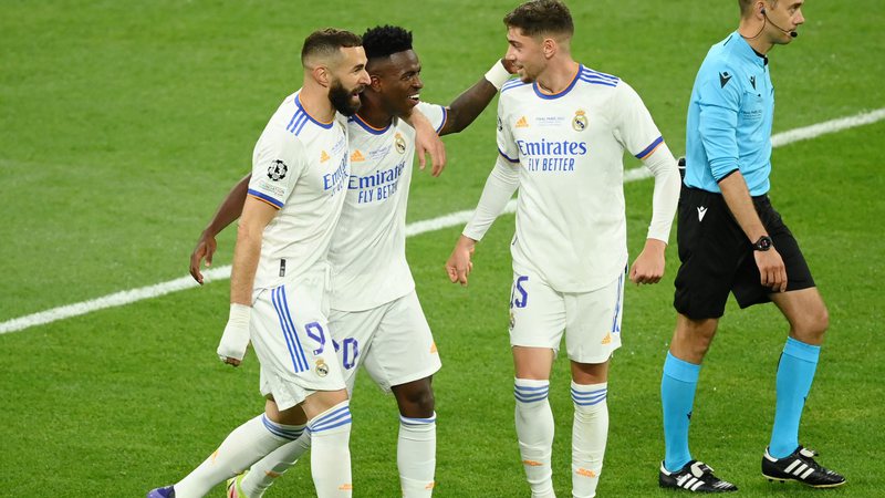 Vinícius Jr, Real Madrid e Benzema são os grandes protagonistas do futebol europeu - GettyImages