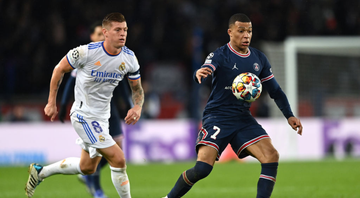 Real Madrid x PSG duelam na Champions League - GettyImages