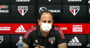 Rogério Ceni, treinador do São Paulo em entrevista coletiva - Transmissão/Youtube/SPFC TV