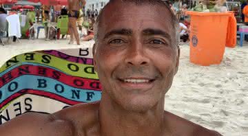 Romário foi visto curtindo a praia da Barra da Tijuca - Instagram
