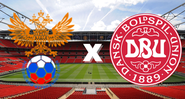 Rússia e Dinamarca entram em campo pela Eurocopa - GettyImages/Divulgação