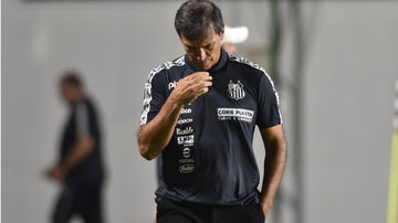 Fabián Bustos em ação pelo Santos durante a partida contra o Goiás, pelo Brasileirão - Ivan Storti/Santos FC