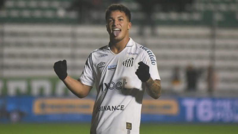 Santos: Marcos Leonardo ajudou Fabián Bustos a sair com a vitória no Brasileirão - Ivan Storti/Santos FC