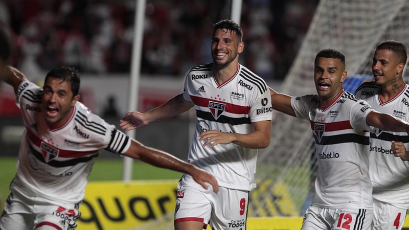 São Paulo comemorando o gol - Rubens Chiri/SaoPauloFC/Flickr
