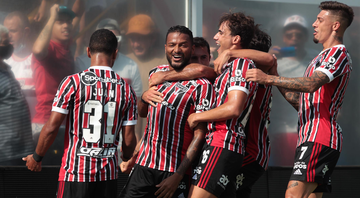 São Paulo comemorando o gol diante do Mirassol pelo Campeonato Paulista - Rubens Chiri/SaoPauloFC/Flickr
