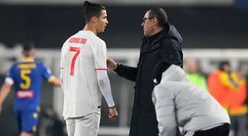 Sarri admite relação difícil com Cristiano Ronaldo e cita conflito com interesses pessoais - GettyImages