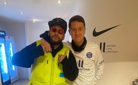 Neymar marcou no jogo de ida e no de volta nas oitavas de final da Champions League - Instagram @anderherrera