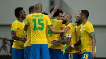 Jogadores da Seleção Brasileira comemorando depois do gol - Lucas Figueiredo/CBF/Flickr
