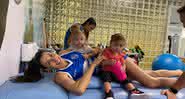 Sheilla Castro leva as filhas para treino pré-jogo - Instagram