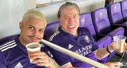 Silvio Santos e MC Lan juntos no estádio do Orlando City - Reprodução/Instagram