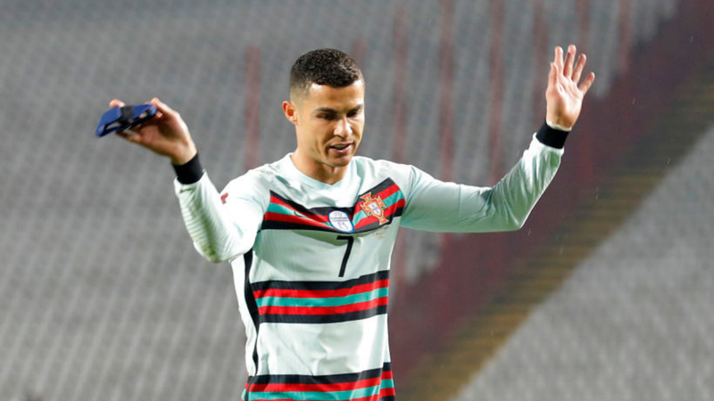 Cristiano Ronaldo revoltado com a não marcação de gol pelas Eliminatórias - GettyImages