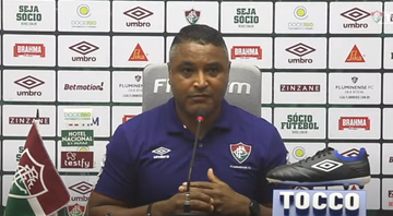 Roger Machado sendo apresentado como novo treinador do Fluminense - Transmissão FLU TV