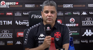 Marcelo Cabo, treinador do Vasco durante entrevista coletiva - Transmissão Vasco TV