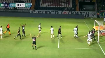 Momento do gol do Vasco na partida contra o Botafogo - Transmissão Cariocão