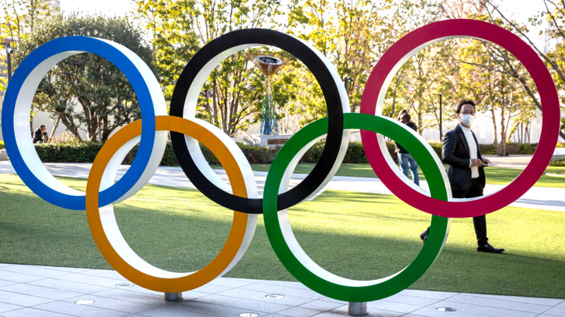 Anéis Olímpicos instalados em Tóquio para a realização dos Jogos - GettyImages