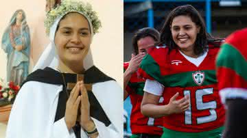 Do mosteiro à final da Liga BFA feminina: conheça a história da linebacker Luana Abreu - Arquivo pessoal e May Abreu