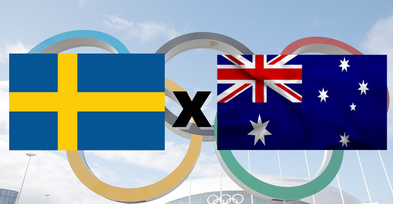 Suécia e Austrália se enfrentam nas Olimpíadas - Getty Images/Divulgação